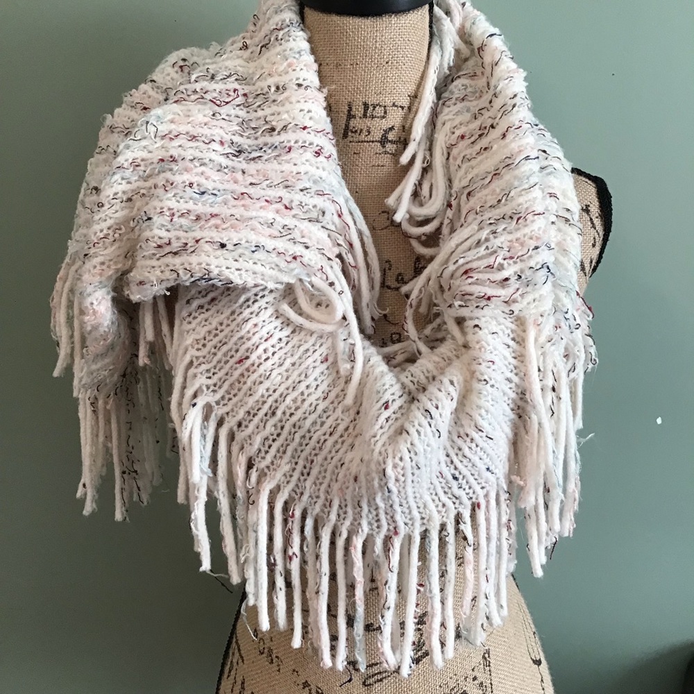 Joolay Fringe Trimmed Infinity Loop Scarf One Size Preowned